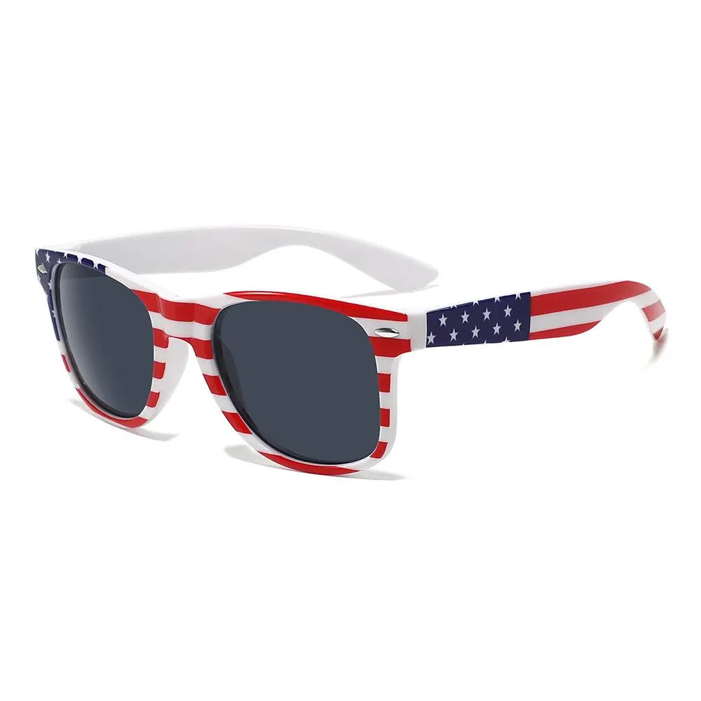 Patriotic Flag Sunglasses - Classic Unisex Rivet Frame with UV400 Lens, UV Protection Lens, Patriotic Charm for Travel, Sports Wear, Anyone Who Loves Casual Style