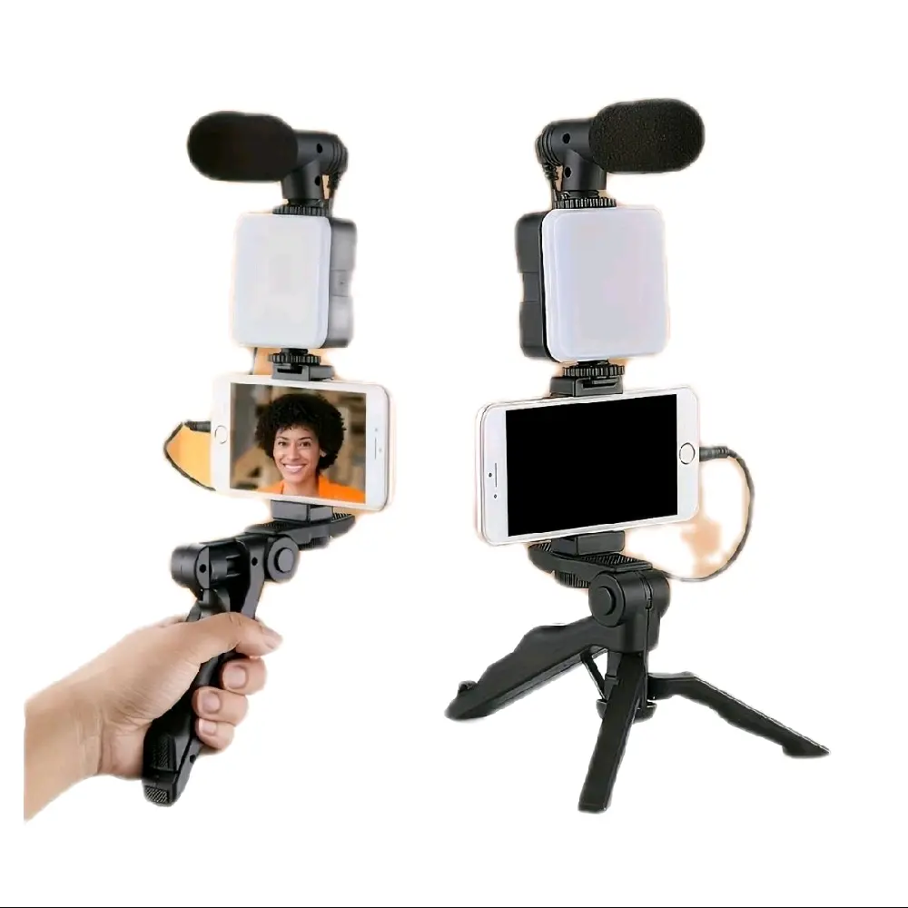 Ultimate Creator's Package - Camera with Microphone & Tripod Attachment for Clear Audio & Stable Shots - Ideal for Content Creators