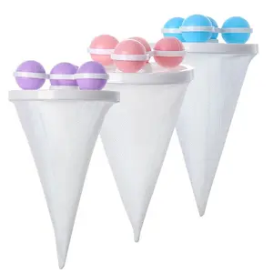 3-Pack Washing Machine Filter Bag, Reusable Floating Hair Filter for Washing Machine Cotton, Clothes Gyro Wash Guard Ball, Daily Home Essential