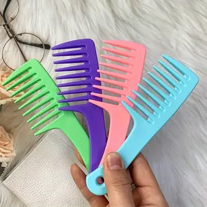 1pc Professional Anti-Static Wide Teeth Hair Comb for Thick Hair - Non-Knotted and Effortless Styling Wide Tooth Comb