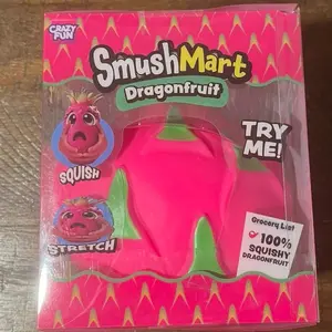 SmushMart Large Dragon Fruit Edition Squishy Stretch Toy, Durable Silicone Sensory Stress Reliever for Squishy Sensory Play, Anxiety Relief Product, Stress Relief Tool