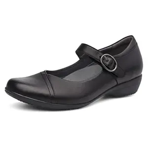 Dansko Fawna Mary Jane Black Milled Nappa