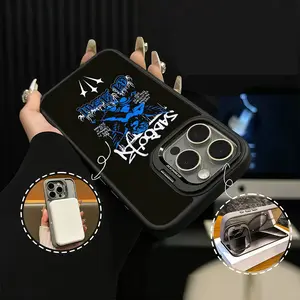 Sad Boy Angel Blue Cupid Street Style Magsafe Casing For iphone 17 16 15 14 13 12 11 PRO PLUS MAX AIR Samsung S26 Hard TPU Metallens frame FILM With Brackte Stand GIft Shockproof Camera Holder Collection Toolbox logo Black Box Phone Cases L1786