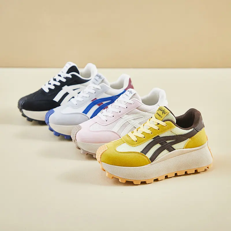 Women's Casual PU Leather Rubber Walkable Cushiony Flatform Stable Youth Trainers - Student-Focused Footwear for Walking, Running, Walkable Casual Trainers, Cushiony Casual Trainers