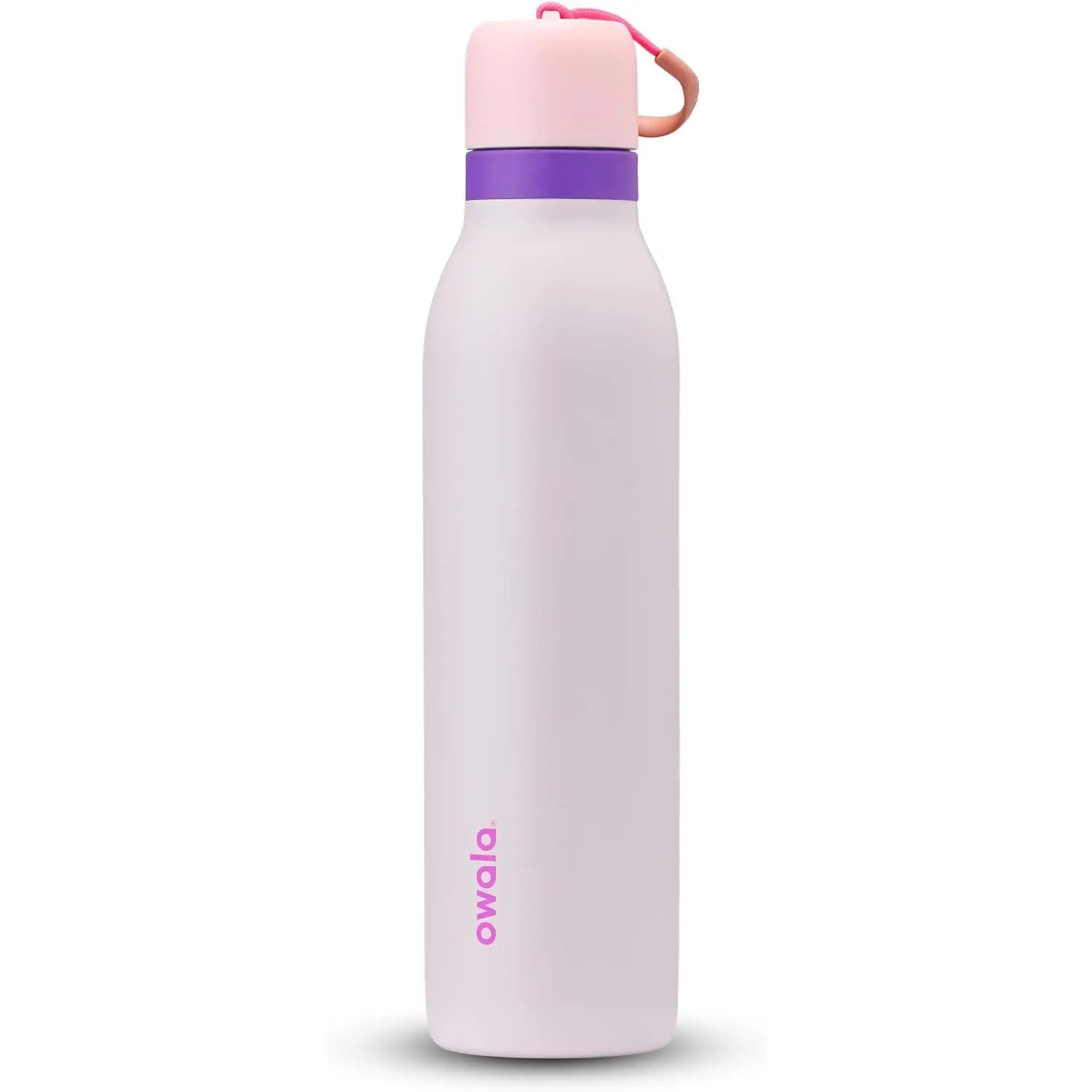 Freesip Twist Insulated Stainless Steel Water Bottle - 24oz Pink-Purple Dreamy Field, BPA-Free with Straw, Stainless Steel Tumbler, Insulated Drinkware, Portable Vacuum Flask, Leak-Proof Carry for Sports, Travel