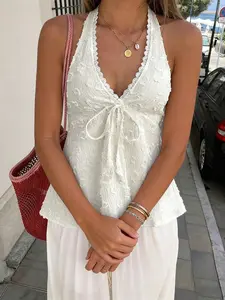 Women's Backless Boho Style Top, Casual Vacation Hawaiian Music Festival Tropical Holiday, Summer Strapless Blouse