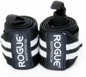 Fitness Wrist Wraps Black/White|Rogue Fitness Wrist Wraps (Black/White 18")