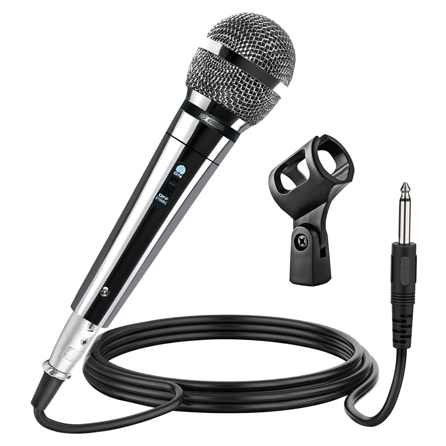 5Core XLR Microphone Dynamic Mic Karaoke Singing Studio Mics Handheld Microfono Built In Amplifier Live Audio Mixer