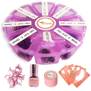 800 lash Wispy Premade fans 10D 0.07 Mixed Volume Eyelash Extensions Tray-10D Fans,D Curl Lash Fans, Pointed Handmade Loose Thin Base Fans (10D 0.07C 8-15mm) Makeup Cosmetic