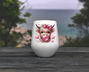 Bubblegum Cow Wine Tumbler