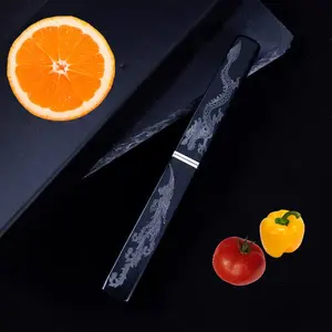 2 in 1 Dragon and Phoenix Kitchen Knife Set Independent Cutting Peeling For Fruit Meat