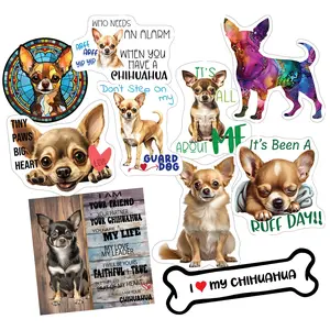 Chihuahua Stickers, Ten Vinyl Stickers Supporting Chihuahua, Great Chihuahua Gift, Decorative Stickers