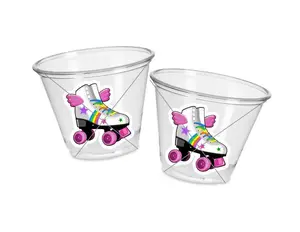ROLLER SKATE PARTY Cups - Roller Skating Birthday Cups Skate Party Favors Skating Party Cups Roller Skating Birthday 80's Birthday Party