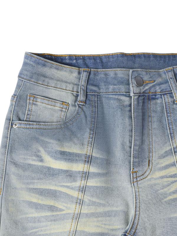 Women's Plain Low-Waist Flare Jeans, Casual Bell Bottom,Vintage Washed Finish,Trousers For Daily Wear, Outfits 2026, Ladies Bottoms For All Seasons,T-Chic