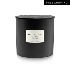 ENVIRONMENT Inspired by Designer Perfume BR540 Candle, 55oz Luxury Coconut Wax Candles for Home (Amber Crystal | Vetiver | Oud Musk) Home Fragrance Products, 4 Wick Candle, Vegan & Cruelty-Free