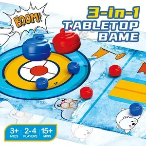 Ultimate Party Tabletop Game Kit: 3-in-1Mother's DayCurling, Soccer & Bowling I Portable Indoor CompetitivePlay Set, Perfect for Family Fun, Travel & GroupEntertainment for All Ages Lightweight Engaging