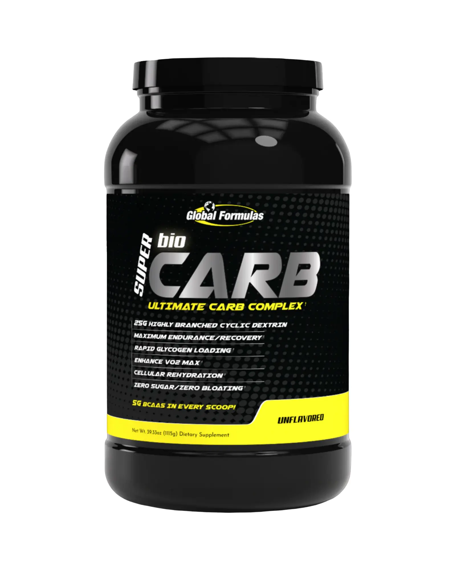 Global Formulas Super bioCARB Intra Workout Carbohydrate Powder | 32g Cluster Dextrin BCAAs D-Ribose and Citrulline Malate | Energy Endurance and Performance Support | Available at Prime Sports Nutrition