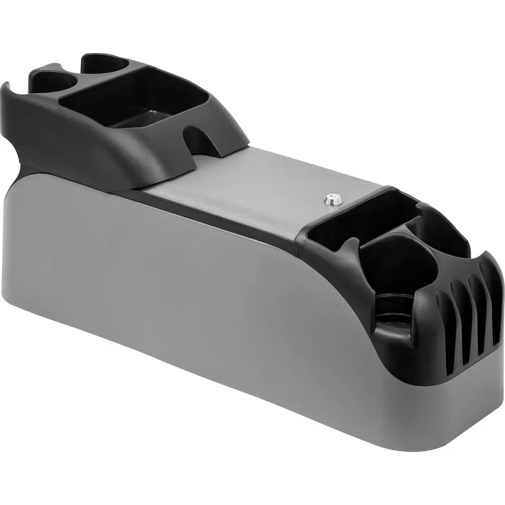 Center Console for Minivans and SUVs, Middle Van Console, Extra Cup Holders, Large Storage, Made in USA (Gray)