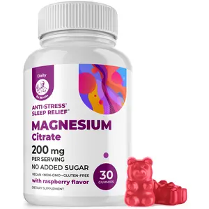DR. MORITZ Magnesium Citrate Gummies for Adults - Sugar-Free Calm Magnesium Gummies - Raspberry Flavor - Non-GMO, 200 mg (30 Count)