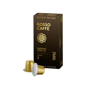 Rosso Caffè Topaz Reserve Edition Espresso Pods 10 Capsules Pack Medium Dark Roast Coffee Beans from Costa Rica