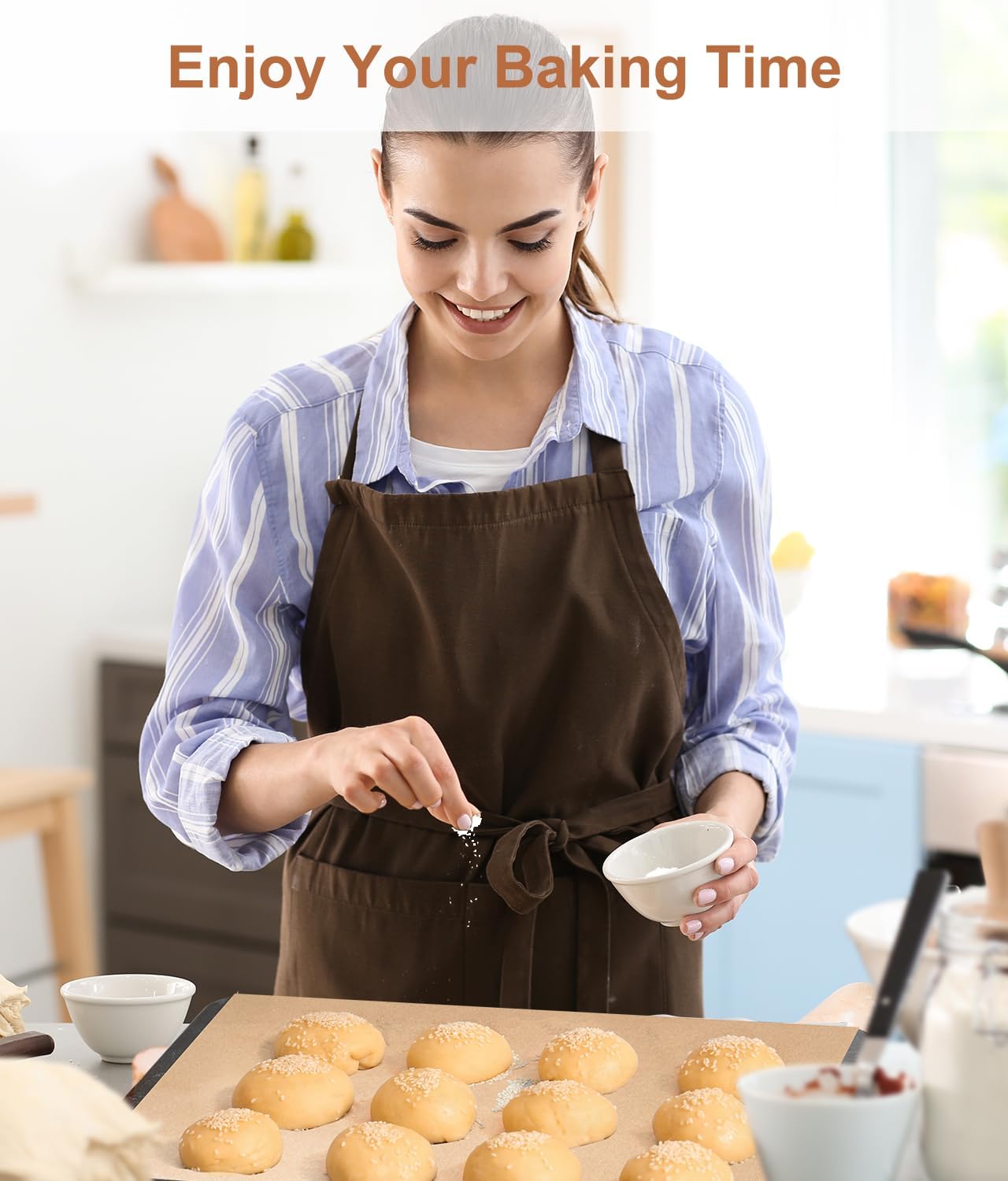 Unbleached Parchment Paper Baking Sheets, 9x13IN Precut Non-Stick Parchment Paper for Baking, Grilling, Air Fryer, Steaming-70 Sheets Unbleached Parchment Sheets for Bread Cup Cake Cookie And More