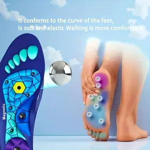 RunPro Comfort Support Insoles for All Day - 220+ lbs High Arch Support for Men Women Shock Absorbing Acupressure Cushions for Work Boots & Running Shoes