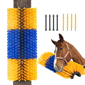 VEVOR Livestock Scratching Brush, Horse Brush with 2 Screws, 17.1 x 7.5 in Cow Scratcher, for Back Itch Relief & Keep Cleaning, Grooming & Scratching Post Brush for Horse, Pig, Cattle Supplies