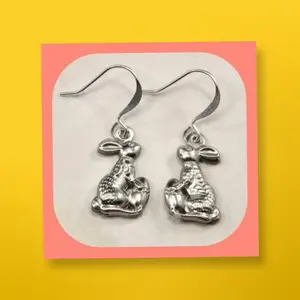 New Adorable 3D Easter Bunny Rabbit With Easter Egg Earrings