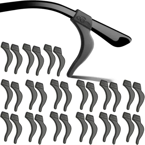 Unisex Glasses Ear Grips, 20 Pairs Silicone Elastic Anti-Slip Eyeglasses Temple Tips Sleeve Retainers, Comfortable Eyewear Accessory