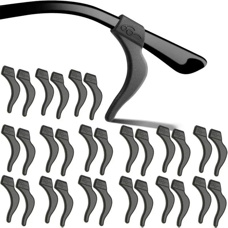 Unisex Glasses Ear Grips, 20 Pairs Silicone Elastic Anti-Slip Eyeglasses Temple Tips Sleeve Retainers, Comfortable Eyewear Accessory