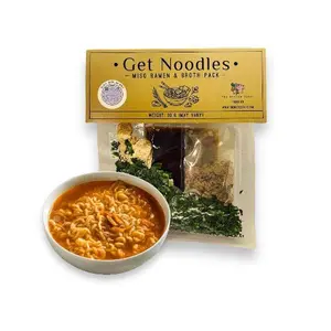 Pack of 3 Get Noodles Miso Ramen & Broth Packs | Miso Broth Pack and Ramen Booster with Herbs and Spices in Single Servings | Soup and Rice Kit with Additional Recipes Included | Organic  Low Fat Natural Probiotic Healthier Alternative BPA Free Pack Food