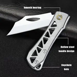 Tactical EDC Keychain Knife - Stainless Steel Razor-Sharp Multitool | Compact Folding Cool Gadget for Outdoor, Camping & Daily Use
