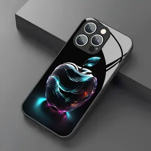 High-end fashion trend dream crystal apple pattern phone case for iPhone 17 16 15 14 13 12 11 Pro Max, fashionable design, glass high-quality touch phone case