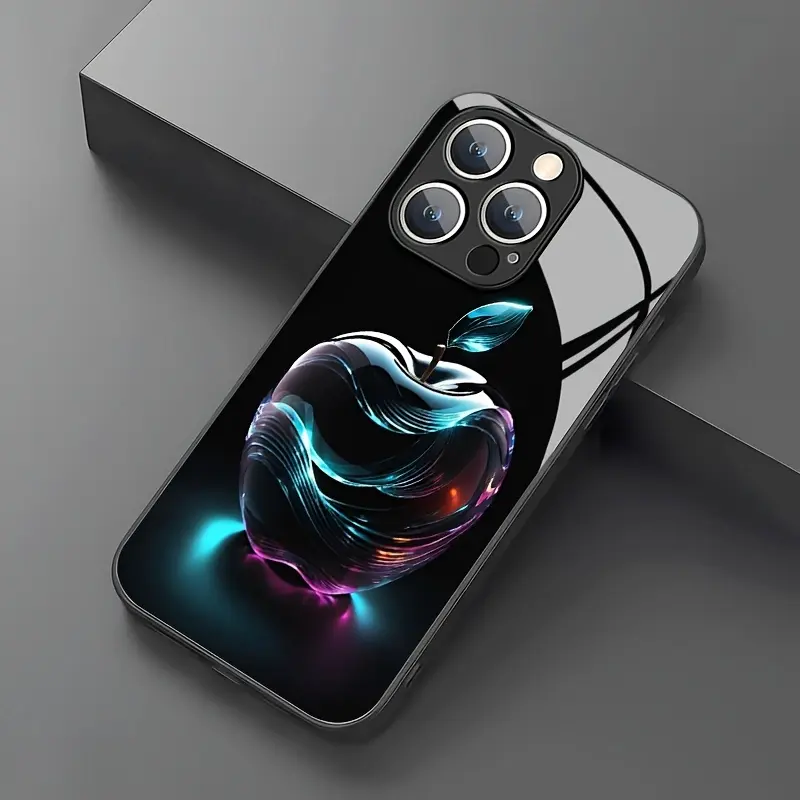 High-End Crystal Finish Silicone Shell Touch Protector Glass Phone Case for iPhone 17-11 Pro Max Multi-Models, Premium Mobile Phone Accessory