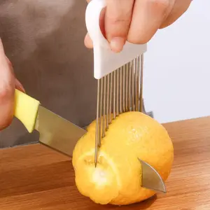 Stainless Steel Slicer with Onion Softener, Ideal for Cutting Vegetables Fruits Meat, Essential Kitchen Tool, Perfect Christmas Gift