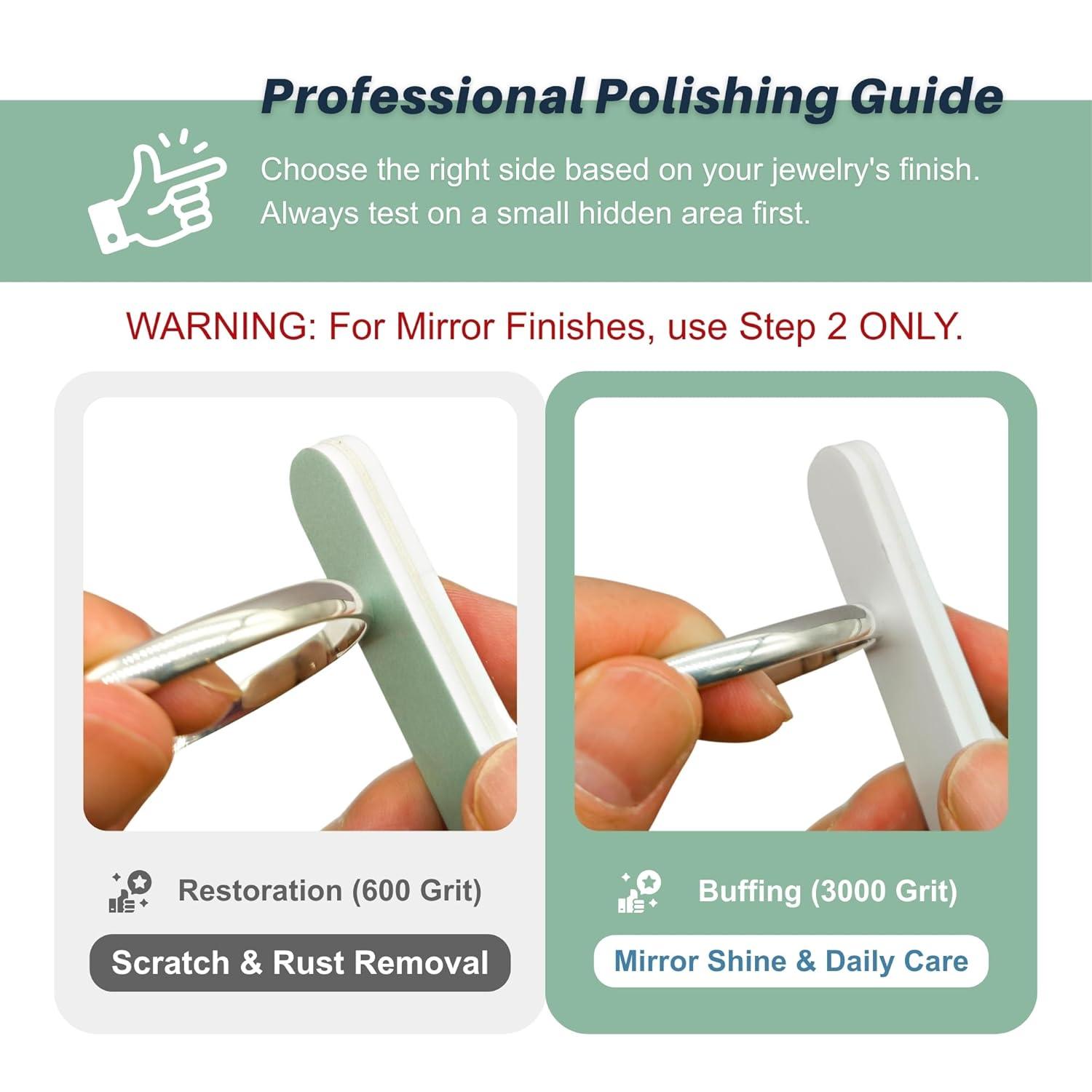 20Pcs Jewelry Polishing Stick & Silver Cleaning Cloth Set for Gold Silver Jewelry