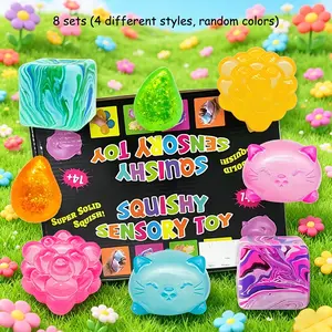 8pcs/set - Novel and diverse blind boxes, with rich kneading, cute, slow rebound toys, soft touch, sensory pressure squeezing toys, soothing anxiety, creativity, stress relieving toys, Stress Relief Squishy, Squishy Fidgets, perfect holiday party gifts