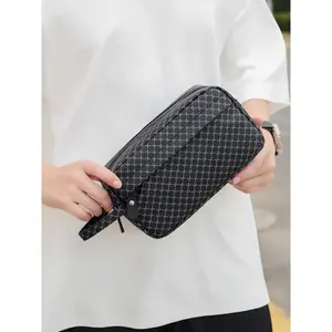 Men's Fashionable Random Geometric Pattern Clutch, Casual Versatile Wristlet Bag for Daily Used, Trendy High-quality Daily Commuting Bag, Wallet Clutch