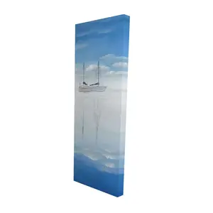 Begin Home Decor 2080-4816-CO66 16 x 48 in. Coastal Bedroom Boat Canvas - Two Sailboats Lake Decor