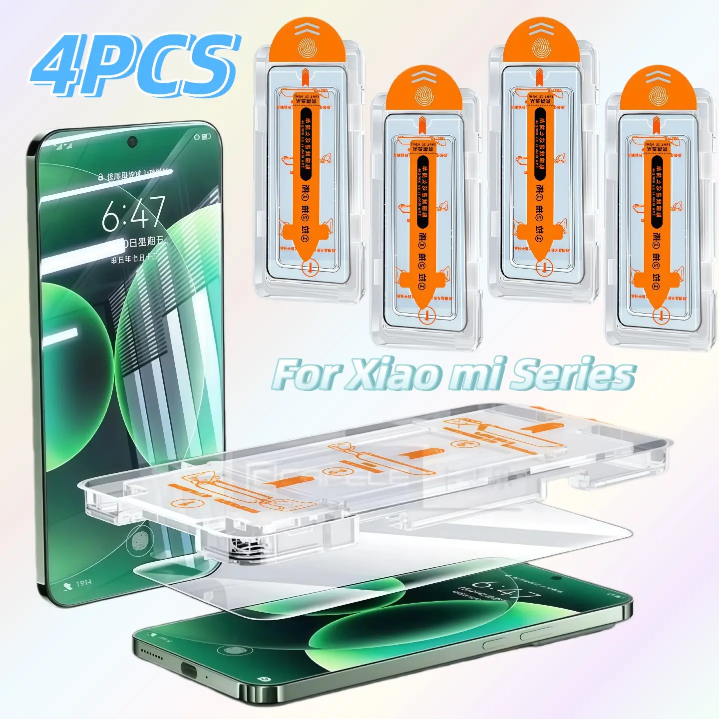 4-Pack Xiaomi Cc9 Mix3 8 Lite 9lite 9x 9t 9tpro 10tpro 11i 12t 12t Pro 13 14 15 Protective Screen Protector, HD Tempered Glass, Easy Install, Anti-Scratch, Accessories
