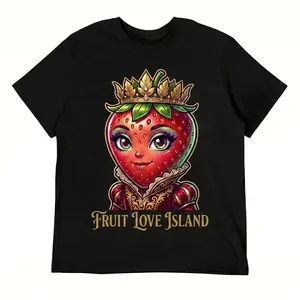Fruit Love Island Cute Strawberry Graphic Tee – Summer Casual Men’s T-Shirt, Soft 180G Cotton, Trendy Streetwear, Beach Outfits & Gift Idea, graphic tees, tiktok shop deals, gifts for him, its not your birthday merch shirt