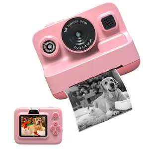 Kids Camera Polaroid Camera, 1080P 2.4 Inch Screen Kids Polaroid Camera with Printing Paper and 32GB Card, Digital Camera Kids Gift for 3-12 Years Old