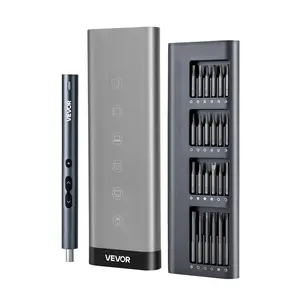 VEVOR Electric Precision Screwdriver Set, 48 Magnetic Bits, Mini Electric Screwdriver with Magnetic Storage Box, S2 Steel Bits, LED Light, Type-C Charging, for Phone, Laptop, and Electronics Repair