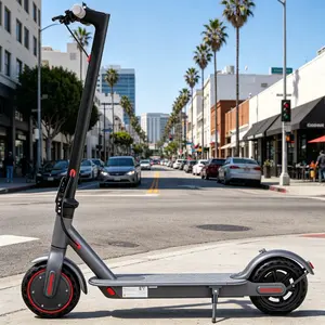 ladped Electric Scooter - 8.5 Solid Tires, 350W Motor Up to 16 Miles of Range and 19 MPH Portable Folding Commuter Scooter with and App E-Scooter 3 Speed modes school scooters