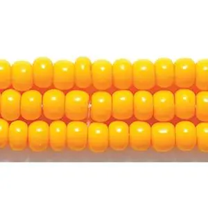 6SB132R: CZ Seed Bead Opaque LT Orange 6/0-6STR