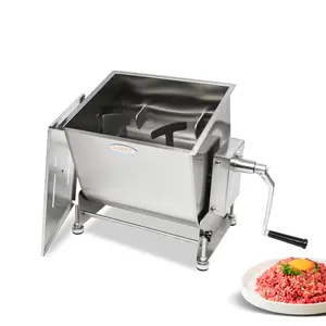 Hakka 22.5L/45lb Manual Meat Mixer, Tilting Stainless Steel Tank Commercial Sausage Mixer