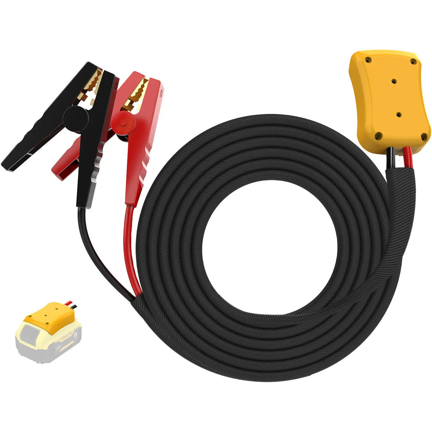 Jumper Cables for DeWalt 20v Batteries, 8 Gauge 6.5 Ft Car Battery Jump Starter, Heavy Duty Automotive Booster Cables for Jump Starting Dead or Weak B