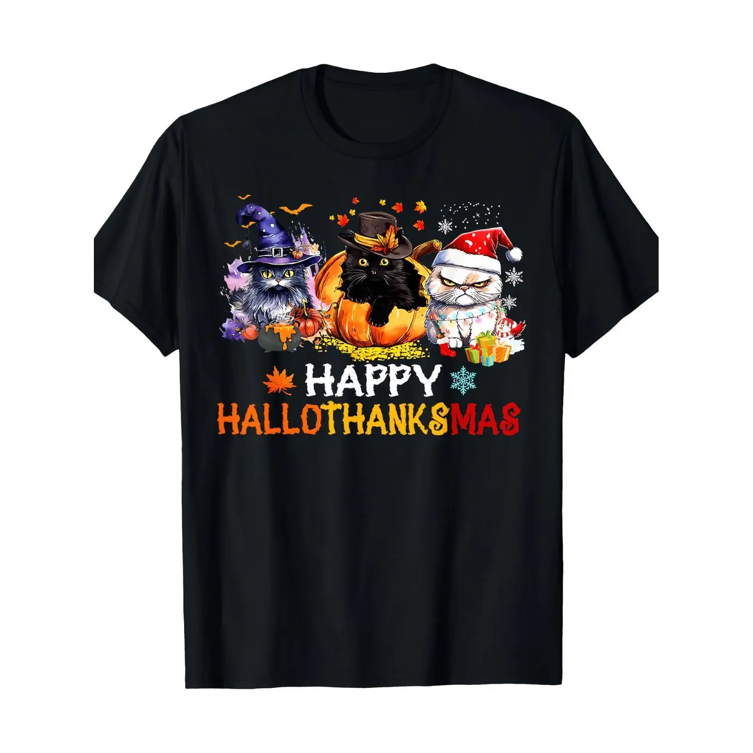 Women's 220g Cotton Short-Sleeve T-Shirt - Cat Lover, Retro Vintage Graphic Top, Festive Holiday (Christmas, Halloween), Casual Fit, Streetwear, Machine Washable, All-Seasons Comfortable, Shortsleeve, Tshirt