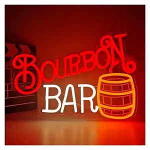 Neon Bar Party Bourbon Bar Neon Sign For Bedroom Livingroom Club Man Cave Party Wall Decoration 41x29cm