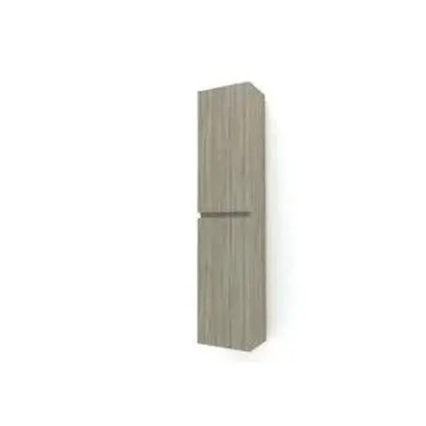 Aquamoon Side Cabinet Venice Nilo Grey - Slim Wall Mounted Bathroom Storage Cabinet with Open Compartments & Two Doors for Modern Aesthetics Cupboard Furniture